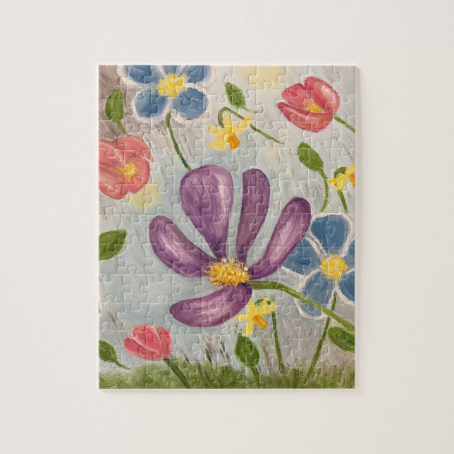Puzzle Avril Douches. Floral coloré, Abstrait (Vertical)