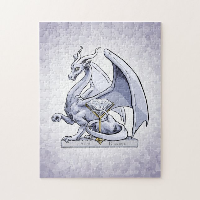 Puzzle Avril Dragon de Pierre de naissance : Diamant (Vertical)