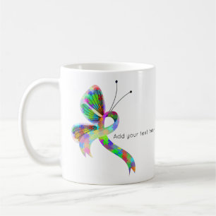 Puzzle Awareness Ribbon Butterfly Coffee Mug