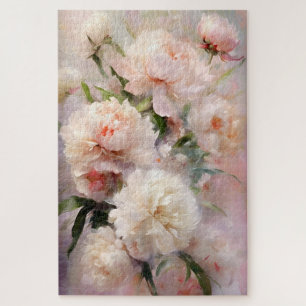 Puzzle Awesome Peonies blanches et roses Aquarelle Art