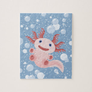 Puzzle Axolotl et la conception audacieuse de vecteur de