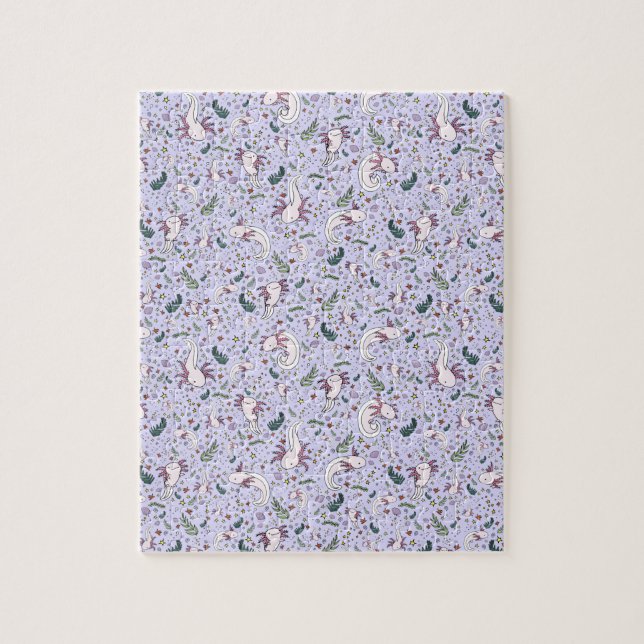 Puzzle Axolotls en violet (Vertical)
