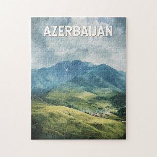 Puzzle Azerbaïdjan Illustration Voyage Art Vintage