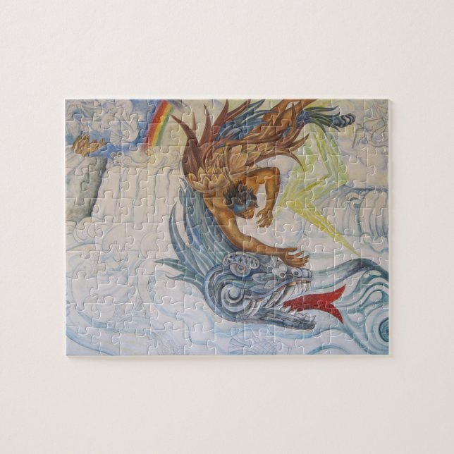 Puzzle Aztèque et dragon (Horizontal)