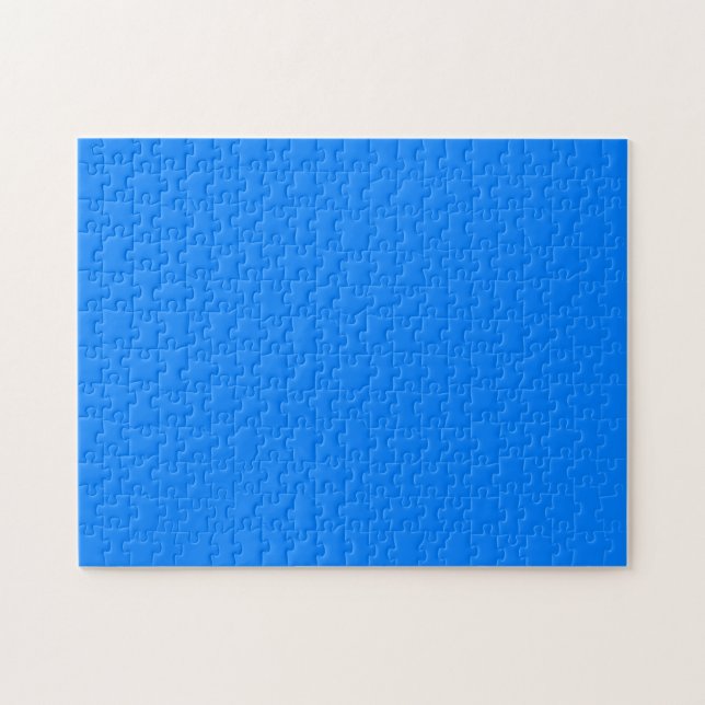 Puzzle Azure Solid Color Personnaliser It (Horizontal)