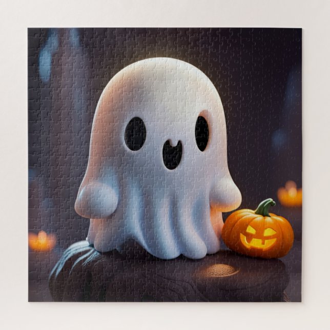 Puzzle Baby Ghost Déplaisant mignon caractère Halloween (Vertical)
