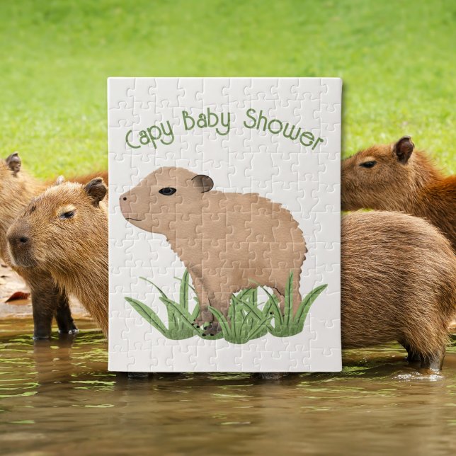 Puzzle Baby shower Capy Capy Capy Cute Personnalisé Capyb (Créateur téléchargé)