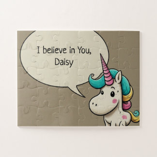 Puzzle Baby Unicorn Dit qu'elle croit en vous