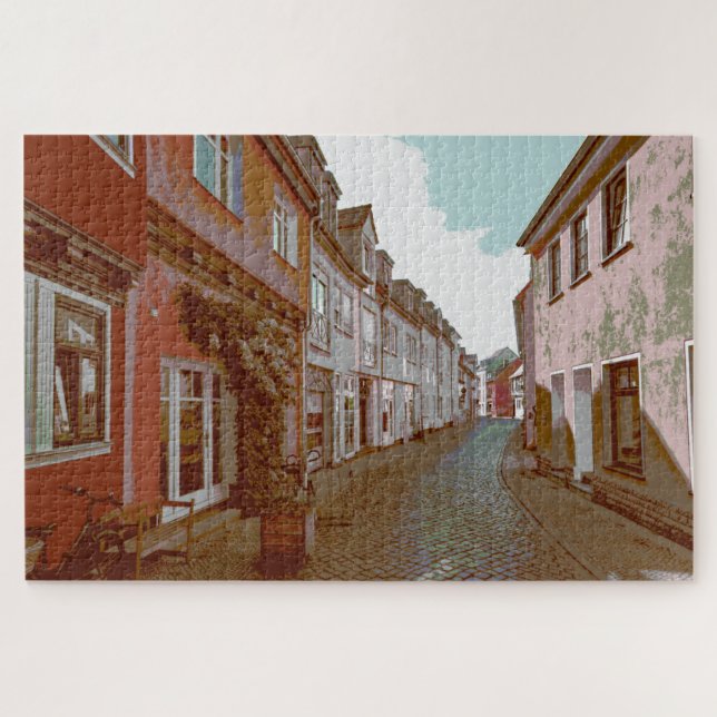 Puzzle Back Street Allemagne Digital Impressionniste Pop  (Horizontal)