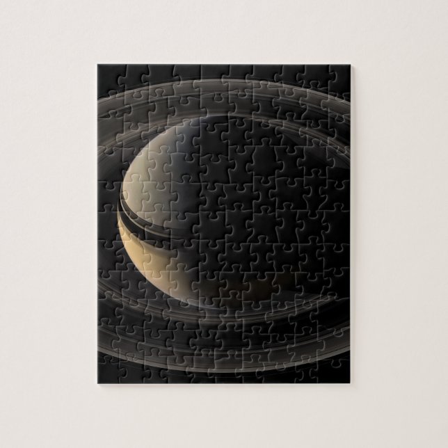 Puzzle Backlit Saturn from Cassini Orbiter (Vertical)