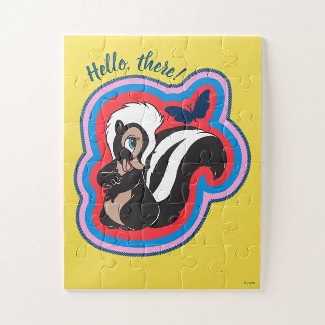 Puzzle Badge de fleurs et papillons Bambi (Vertical)