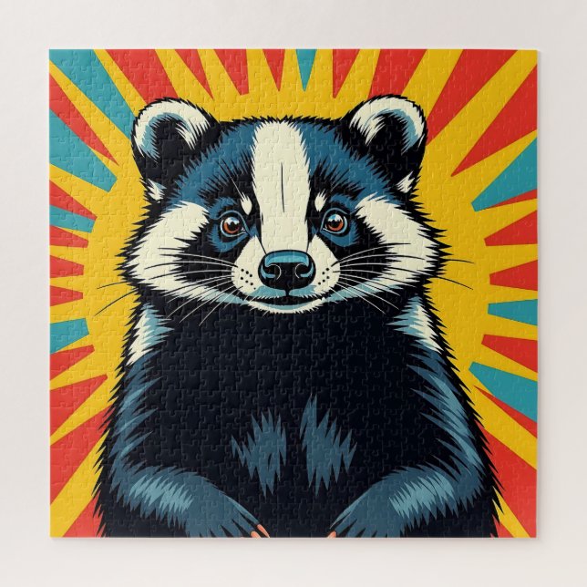 Puzzle Badger d'art Pop Cute (Vertical)