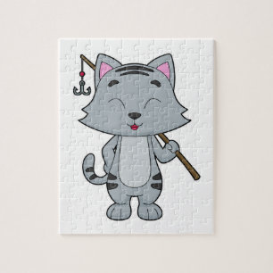 Puzzle Baguette de pêche de chat