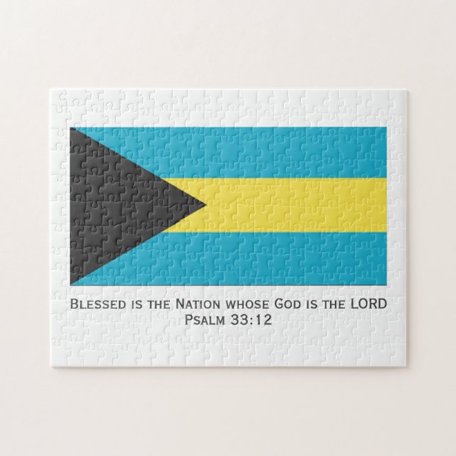 Puzzle BAHAMAS | Blessed Nation | DRAPEAU BAHAMIEN (Horizontal)