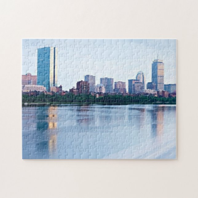 Puzzle Baie arrière de Boston à travers Charles River (Horizontal)