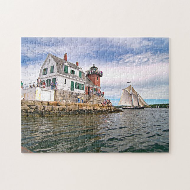Puzzle Baie Maine de Penobscot de phare de brise-lames de (Horizontal)