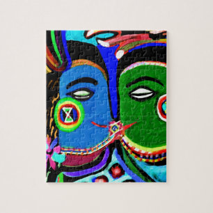 Puzzle Baiser passionné - style vintage d'art de caverne