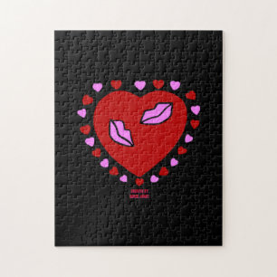 Puzzle Baisers Coeur Lovely 28 cm x 35,5 cm