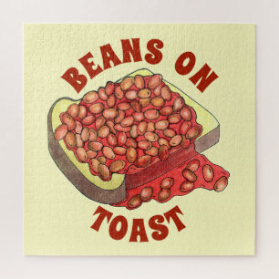 Puzzle Baked Beans on Toast UK British Cuisine Food