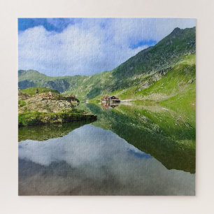 Puzzle Balea Lake en Roumanie : une photographie alpine é