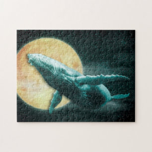Puzzle Baleine à bosse d'Imaginaire volant vers la lune -