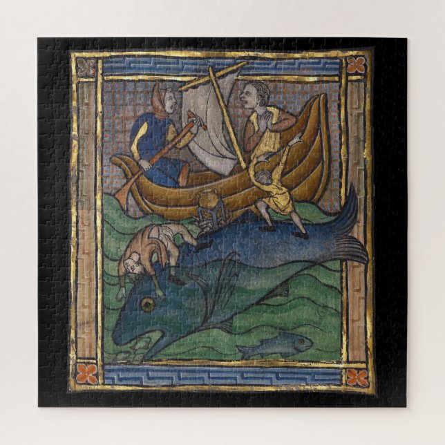 Puzzle Baleine bestiaire médiévale c. 1270 (Vertical)