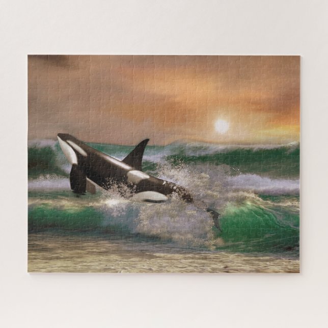 Puzzle Baleine tueuse en mer (Horizontal)