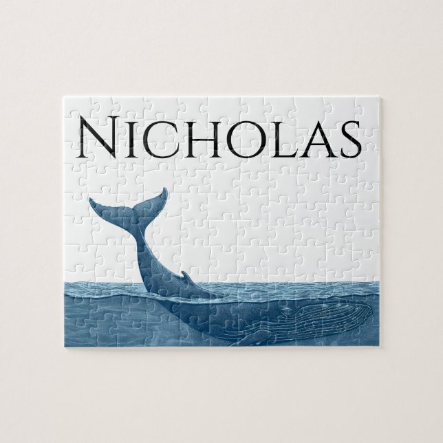 Puzzle Baleines dans l'océan (Horizontal)