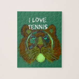 Puzzle Balle de tennis avec le lion