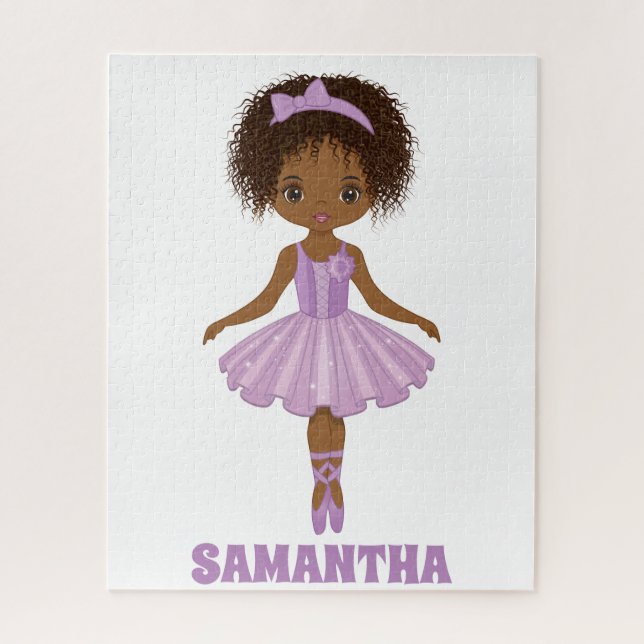 Puzzle Ballerina Jigsaw Puzzle, mignonne africaine-améric (Vertical)