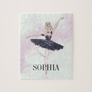 Puzzle Ballet Ballerina bleu rose personnel