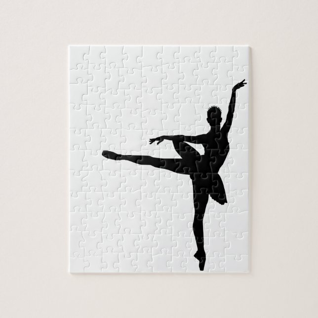 Puzzle Ballet simple Ballerina noir blanc (Vertical)