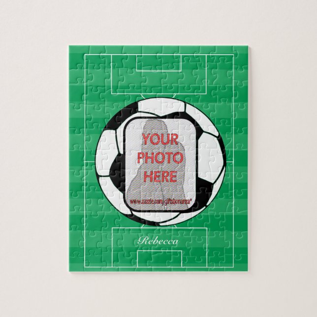 Puzzle Ballon de football personnalisable de photo (Vertical)