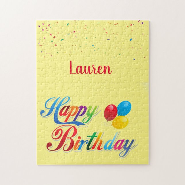 Puzzle Ballons d'anniversaire joyeux et de couleur jolie (Vertical)
