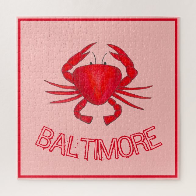 Puzzle Baltimore MD Maryland Crabes rouges Crustacé fruit (Vertical)