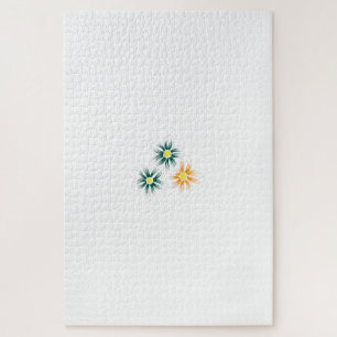 Puzzle Banane jaune, bleu foncé vert, décoratif