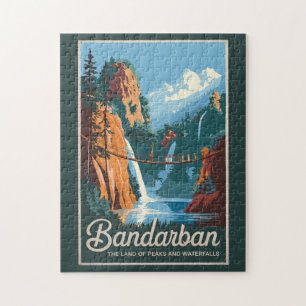 Puzzle Bandarban Bangladesh Travel Art Vintage