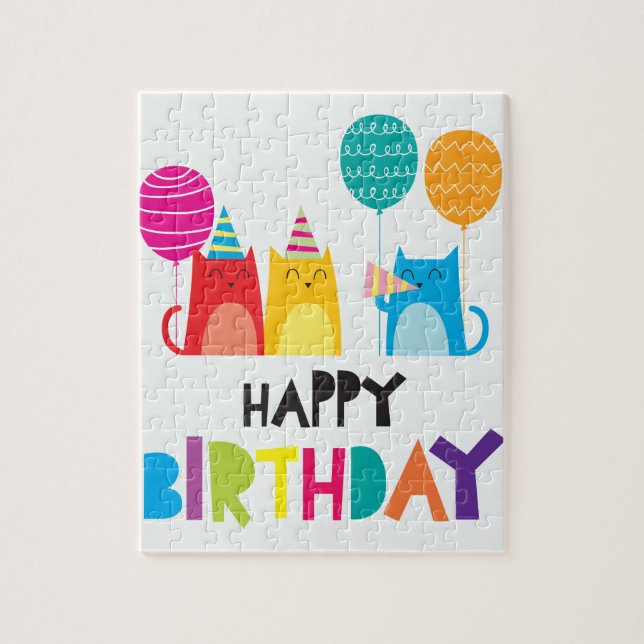 Puzzle Bande dessinée de joyeux anniversaire (Vertical)