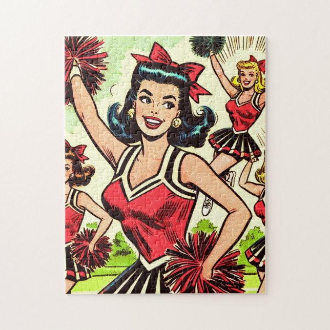 Puzzle Bande dessinée Pom-pom girl rétro (Vertical)