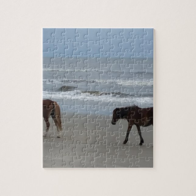 Puzzle Banques externes de chevaux sauvages (Vertical)