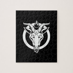 Puzzle Baphomet de chèvre foncée, Satanique Lucifer Beelz