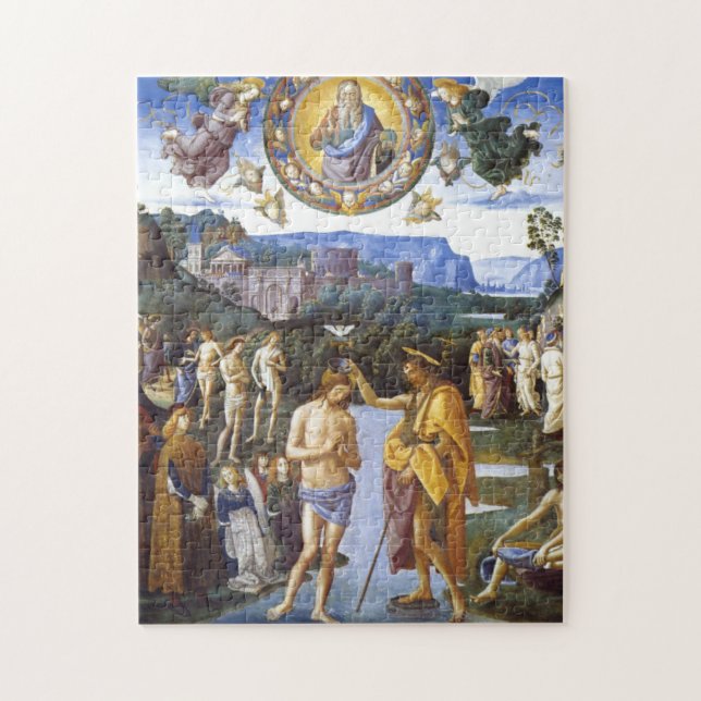 Puzzle Baptism of Christ Sistine Chapel - Pietro Perugino (Vertical)