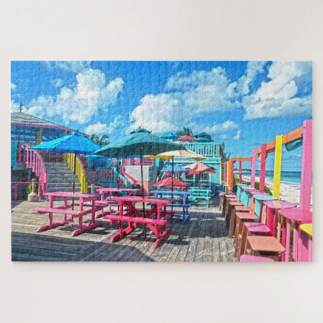 Puzzle Bar et grill coloré Tropical Bahamas (Horizontal)