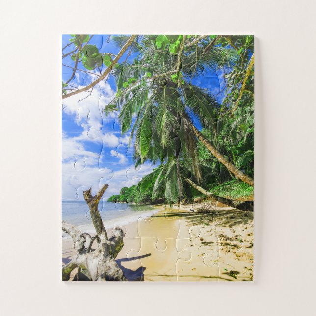 Puzzle Barbade Caribbean Island Beach Palm Tree Retraite (Vertical)