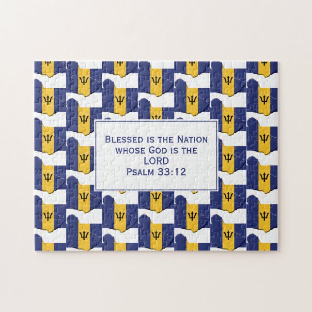 Puzzle BARBADOS | Blessed Nation | DRAPEAU DE BARBADOS (Horizontal)