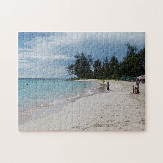 Puzzle Barbados Sunny Beach Scene. (Horizontal)