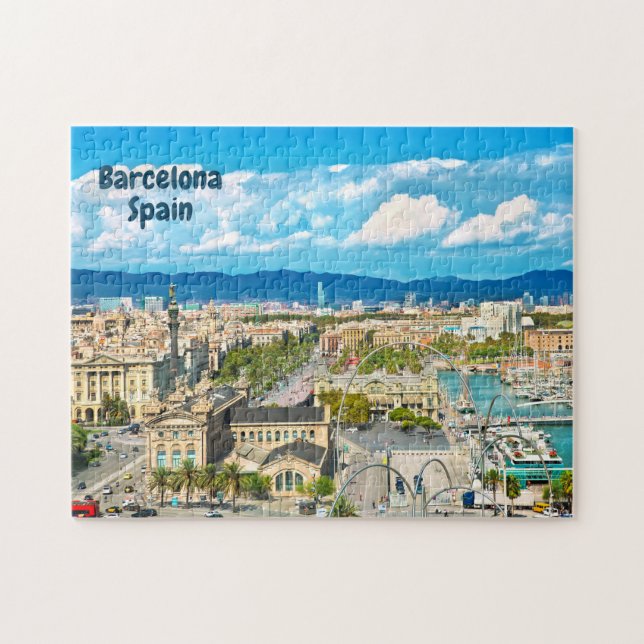 Puzzle Barcelone, Espagne Belle vue sur la ville (Horizontal)