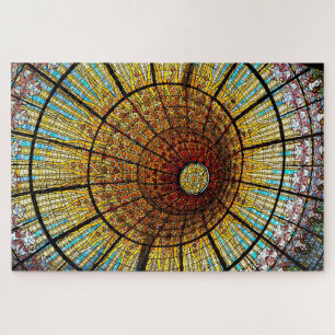Puzzle Barcelone Espagne Vitrail Photo Voyage