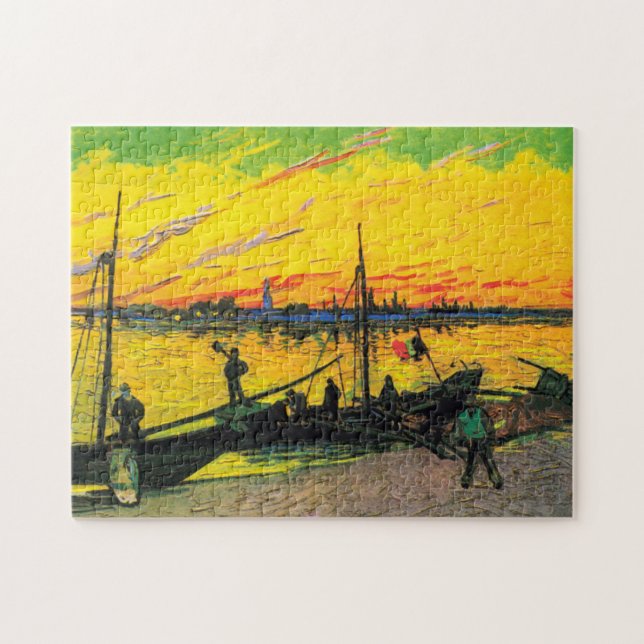 Puzzle Barges de charbon (F437) Van Gogh Fine Art (Horizontal)