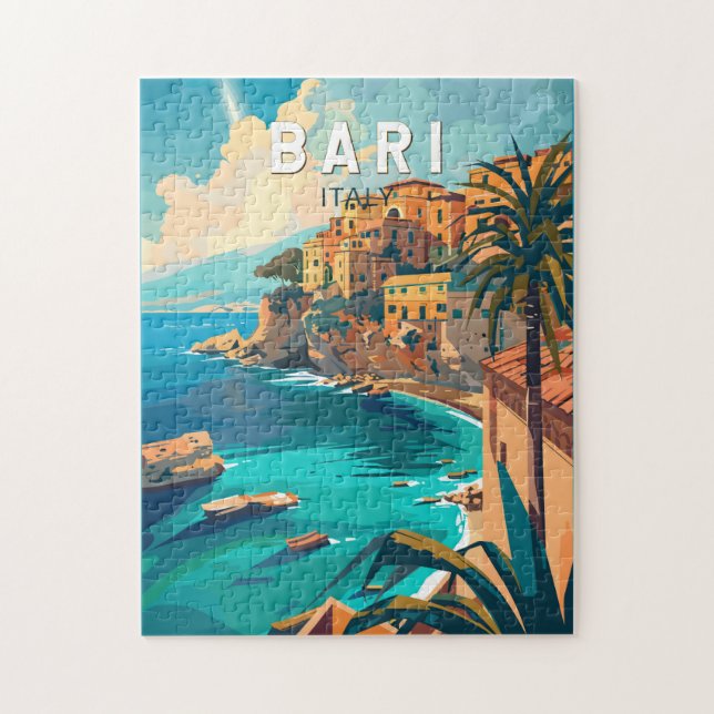 Puzzle Bari Italie Travel Art Vintage (Vertical)